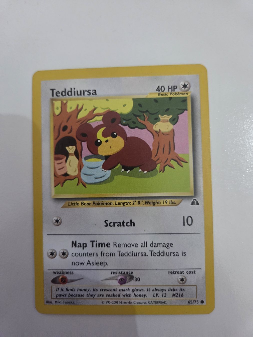 Pokémon Sammelbilder & Trading cards: Carte Pokémon Teddiursa 65/75 Basic Pokémon Lvl. 12 – Neu (gemäss Beschreibung) aus Yverdon les Bains von ram_k577