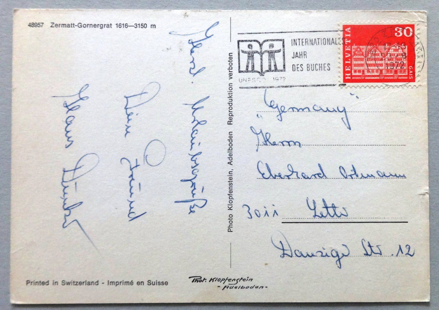 Cartoline postali: Zermatt-Gornergrat 1616-3150 m – Difettoso da Fétigny venduto da Billy2miny 1