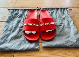 Balenciaga Badeschuhe Rot mit Staubbeutel