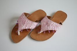 Pailletten-Flipflops, Grösse 37-38