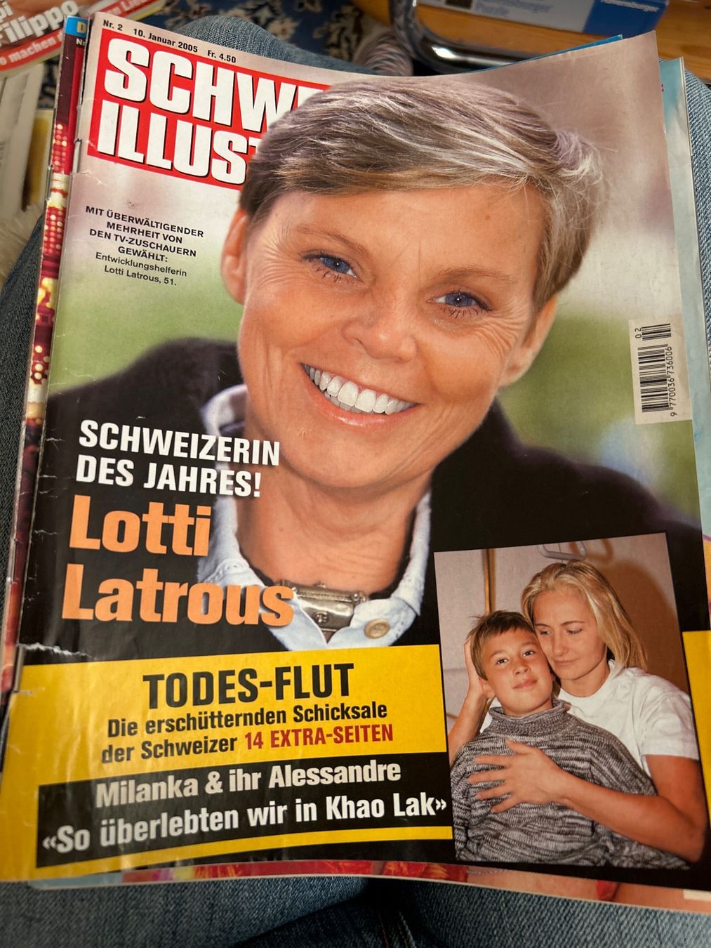 Riviste & Magazine: Schweizer Illustrierte 10.1.2005 Lotti Latrous – Usato da Champfèr venduto da Rothli