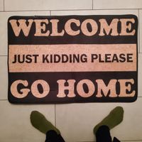 Türmatte XL, Welcome, Go Home, emerit fussmatte, waschbar