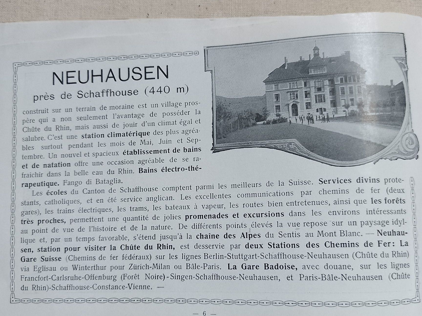 Dokumente: Neuhausen à la chûte du Rhin. – Gebraucht aus Sorengo von 74in 4