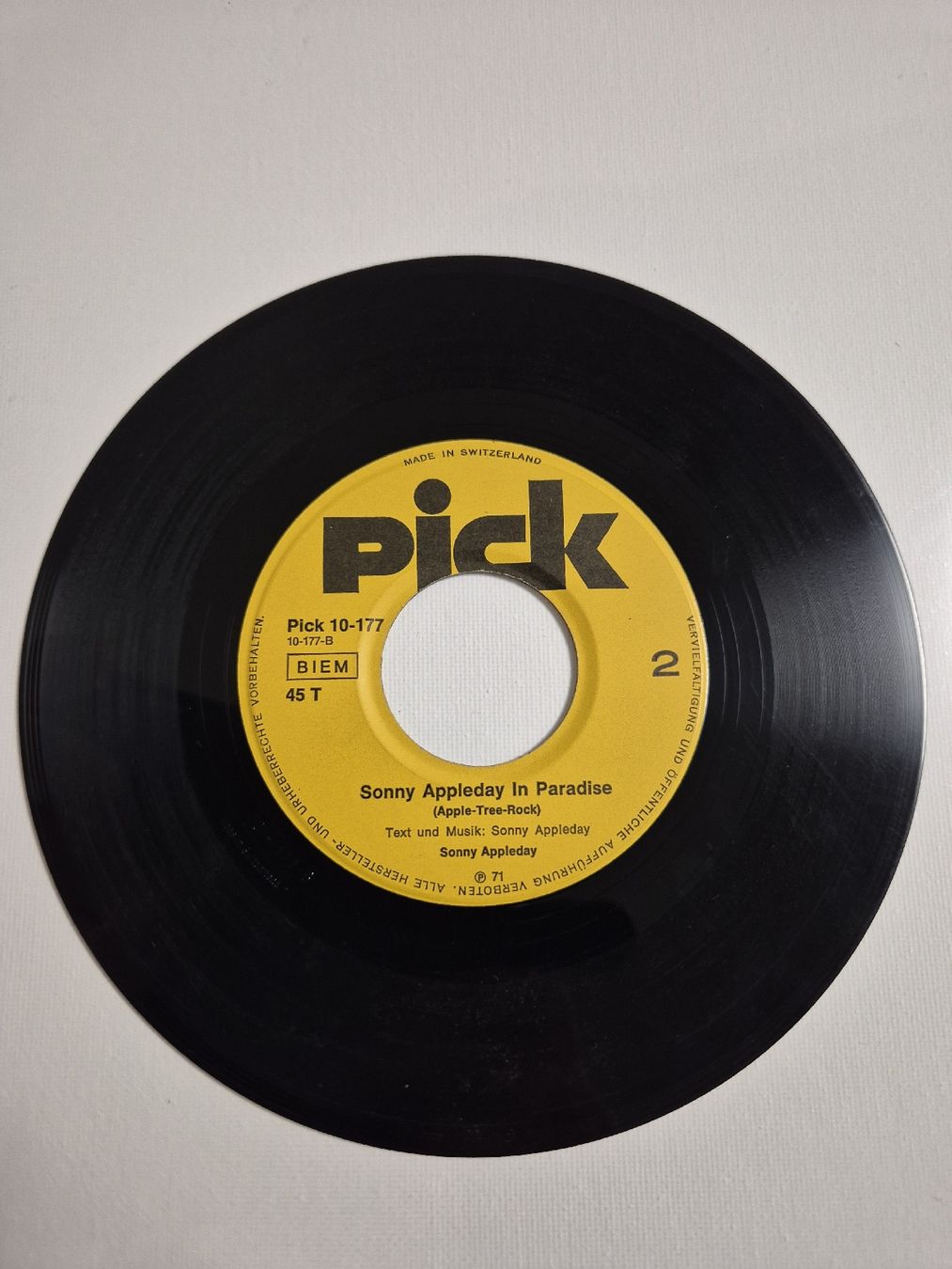 Schallplatten: Sonny Appleday In Paradise - Single 7 , CH – Neu (gemäss Beschreibung) aus Uster von newwave0 3