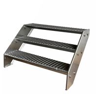 Stahltreppe 3 Stufen 140x57cm verzinkt