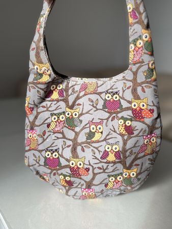 Stofftasche mit Eulenmuster - guter Zustand❤️🩶🤍