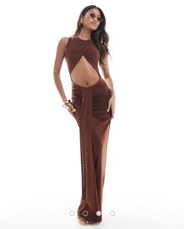 Brand New Murci Beach Dress Brown 