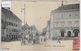 St-Imier - Place du Marche - animee