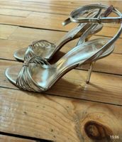 Mango, goldene Sandalen, high heels