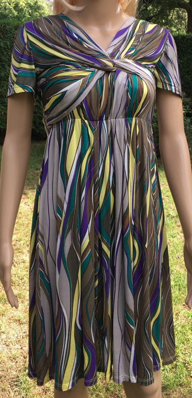 Max Mara Vestiti: Robe d'été colorée Max Mara Studio, Italie. Taille M – Usato da Chêne-Bougeries venduto da Vintage-Era 1