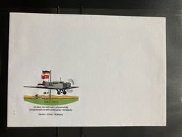 Schweiz 1972 Blanko-Umschlag 50 J. Luftpostverkehr sauber