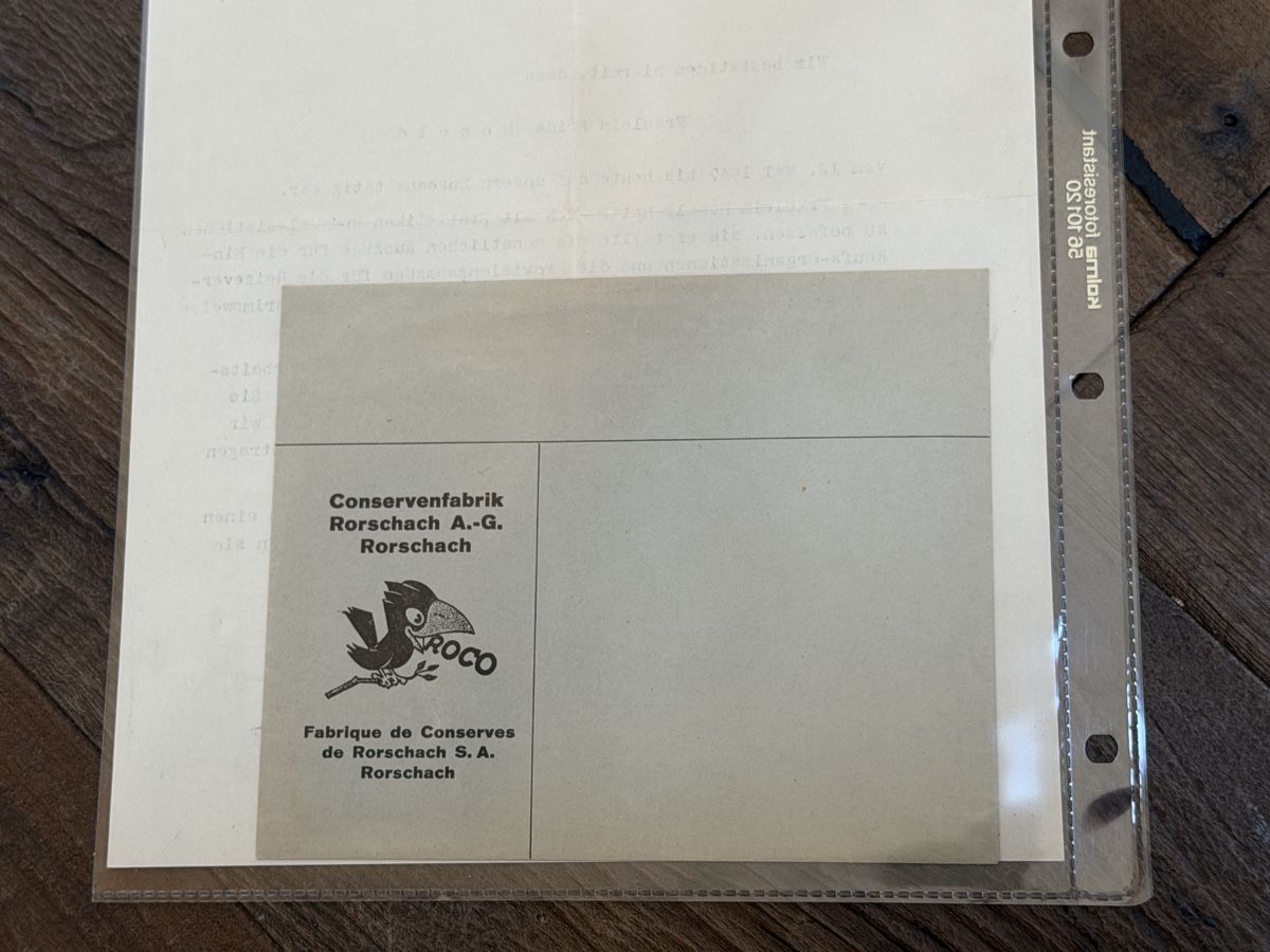 Documenti: ROCO CONSERVEN RORSCHACH 1950 – Usato da Lufingen venduto da Rac0 1