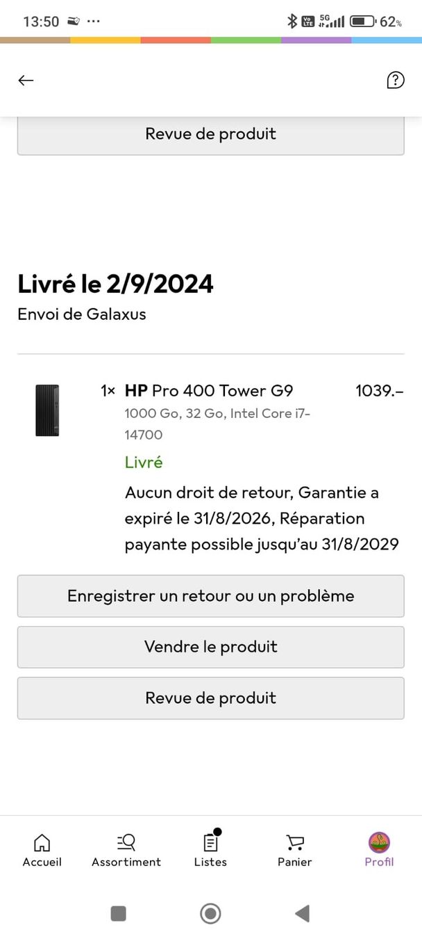 Hewlett Packard PC: Ordinateur HP Pro 400 Tower G9 – Usato da Corminboeuf venduto da lau_gq57 3