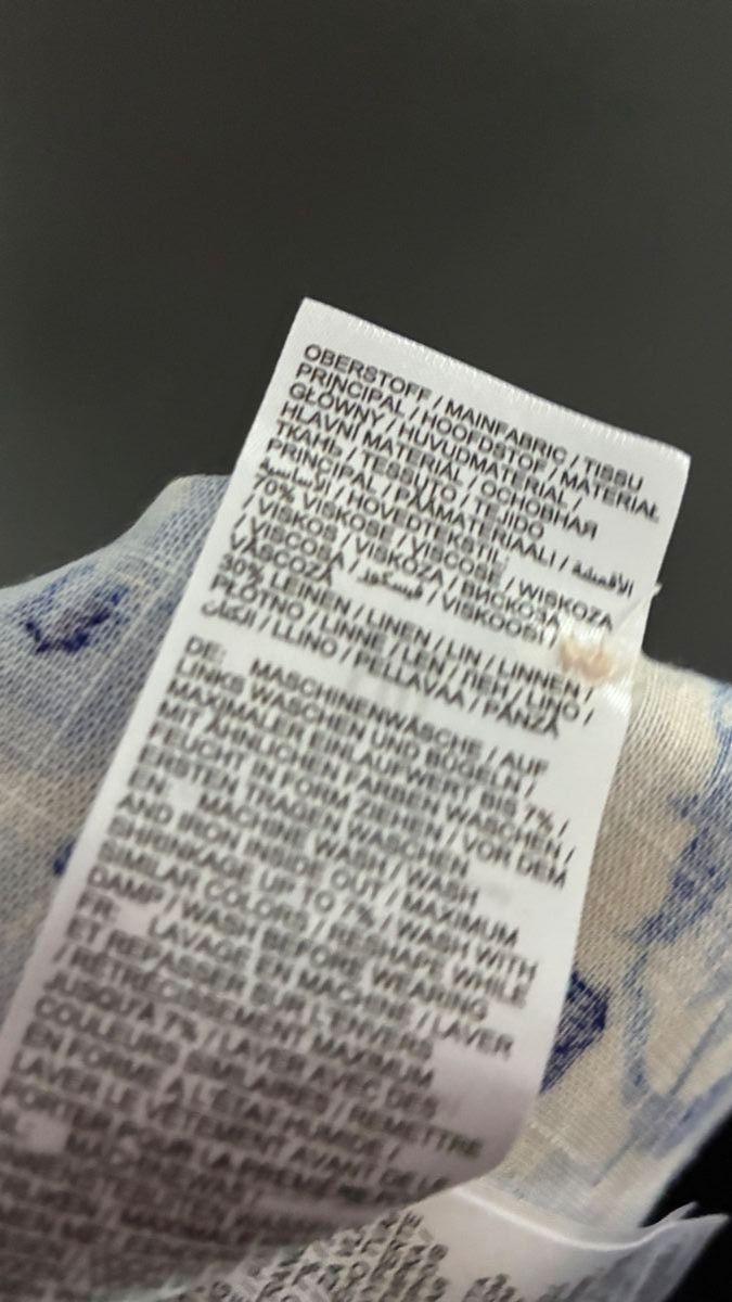 Ulla Popken Pantaloni: Ulla Popken Hose/Bluse blau/weiss gemustert, Grösse XL, neu – Nuovo e nell'imballaggio originale da Reinach BL venduto da santrian 4