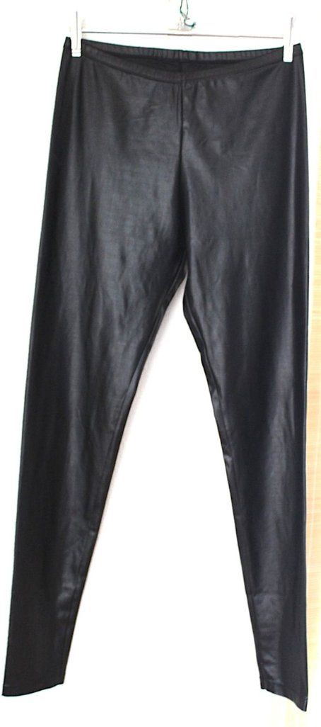 Leggings: Schwarze, Glänzende Legins, verm. S/M. – Usato da Locarno venduto da madame-tus-sauds