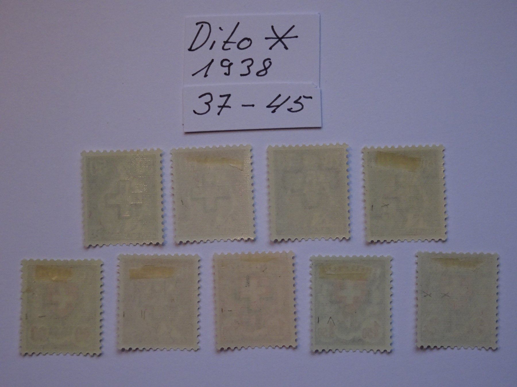 Alle Briefmarken: Bundesverwaltung 1938 – Neu (gemäss Beschreibung) aus Aadorf von Chnorli-Furz 1