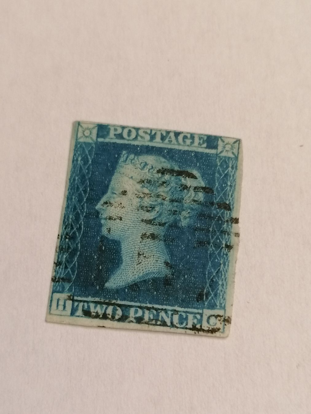 Alle Briefmarken: Two pence blue 1841, Platte 3  – Gebraucht aus Happerswil von tschergi