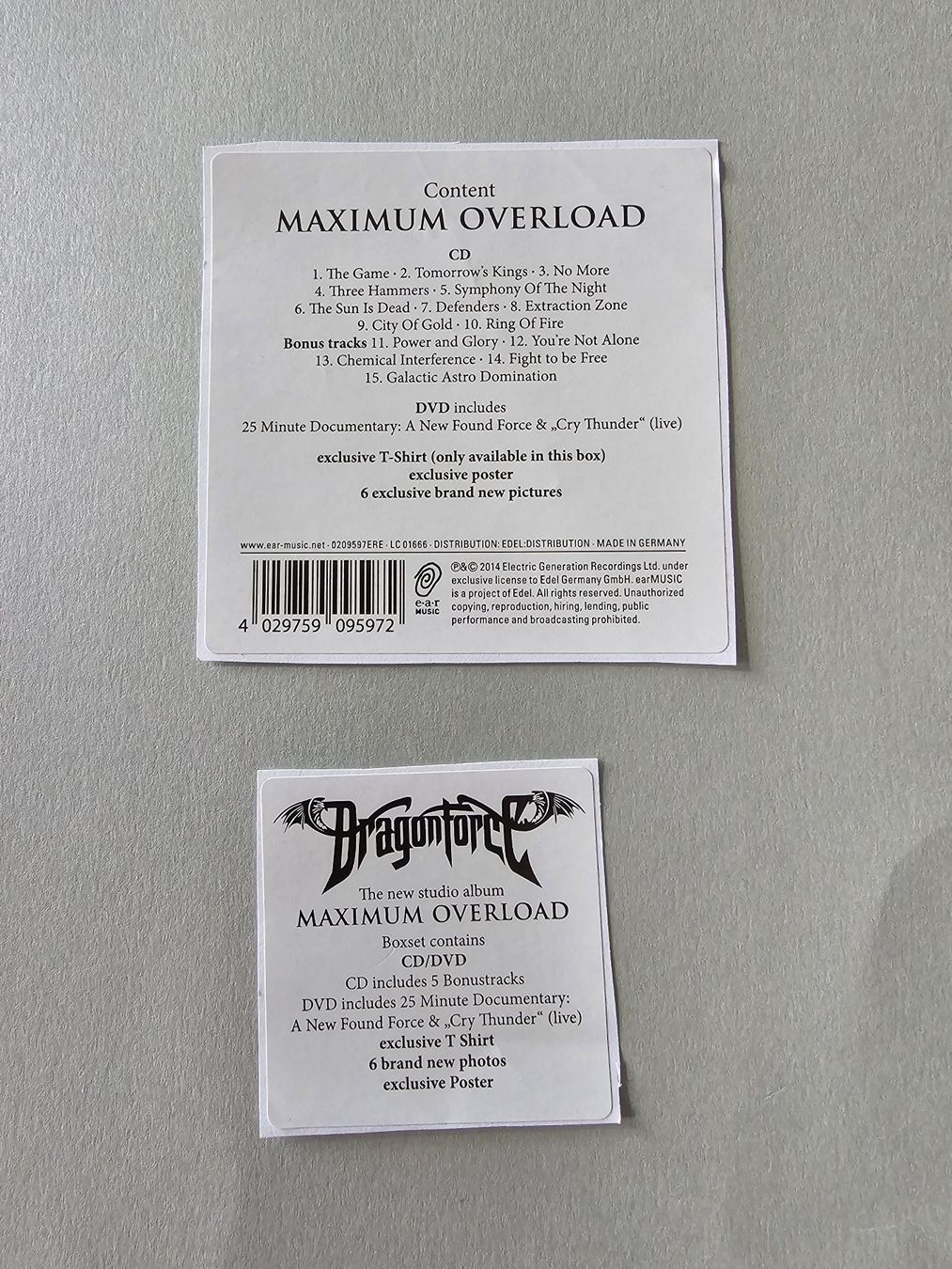 CDs: Dragonforce - Maximum Overload - Boxset – Neu (gemäss Beschreibung) aus Lenzburg von Pa_hcs 5