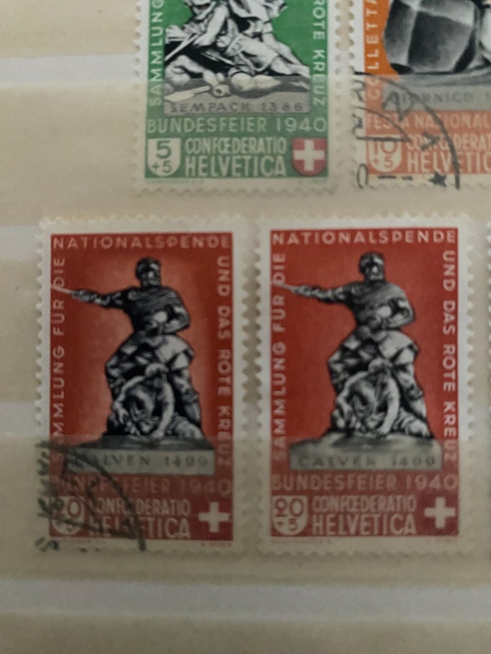 Alle Briefmarken: Schweizer Briefmarken aus 1940 - – Gebraucht aus matten b. interlaken von jfran17 2