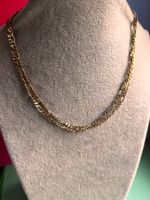 Panzerkette golden sterling silber, Vintage (75cm)