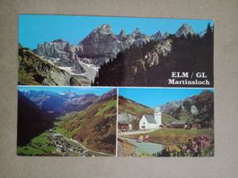 AK Elm Glarus mehrbildrig mit Vogelschau Kirche