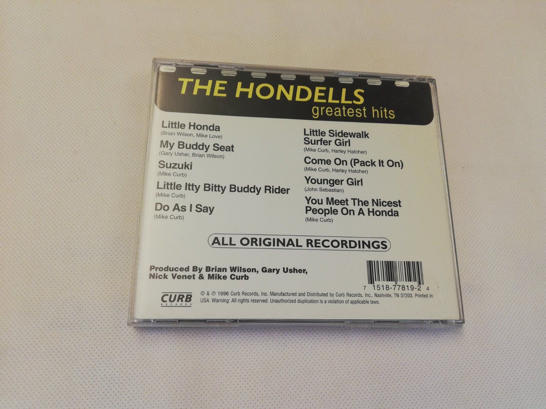 CD: THE HONDELLS - GREATEST HITS – Usato da Bern venduto da Vinylsound.ch 1