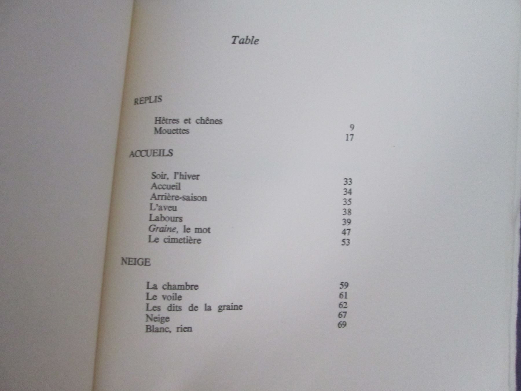 Libri: Graines - Poèmes – Usato da Neuchâtel venduto da Dualseele 7