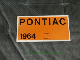 Pontiac Modellprogramm 1964 deutsch/französisch GM-Biel