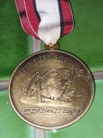 Schweizer Skischule Grächen Medaille, Vintage Rarität! Ubs