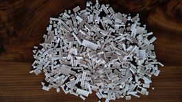 950 Gramm LEGO Bausteine weiss Konvolut / Sammlung