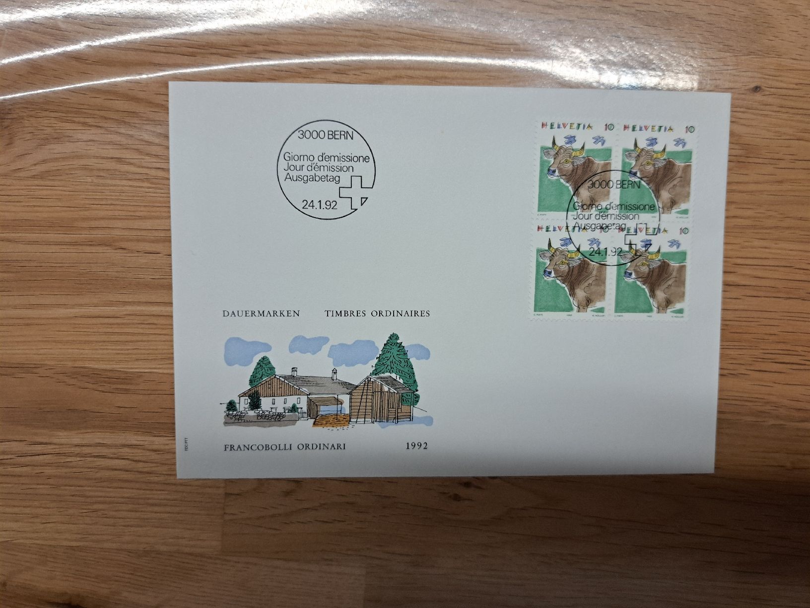 Alle Briefmarken: Briefmarkencouvert Helvetia Dauermarke 1992 – Neu (gemäss Beschreibung) aus Chur von linda-schlitzohr 3