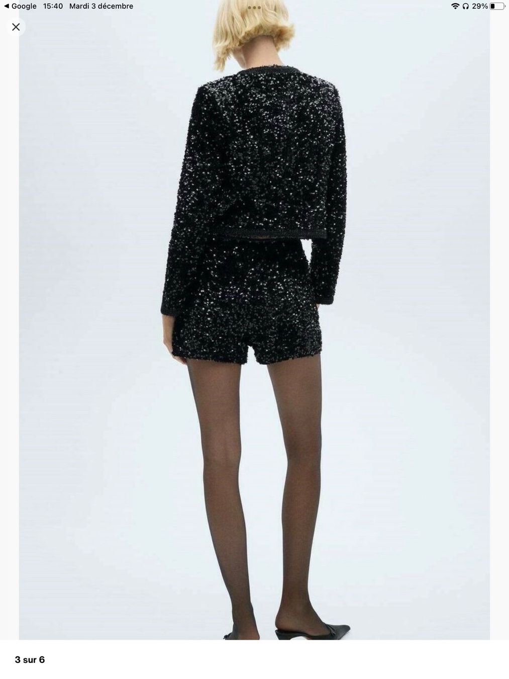 Mango Hosen: Short à sequins noir Mango - taille S ✨ NEW – Neu und originalverpackt aus Vuadens von Nina11 7