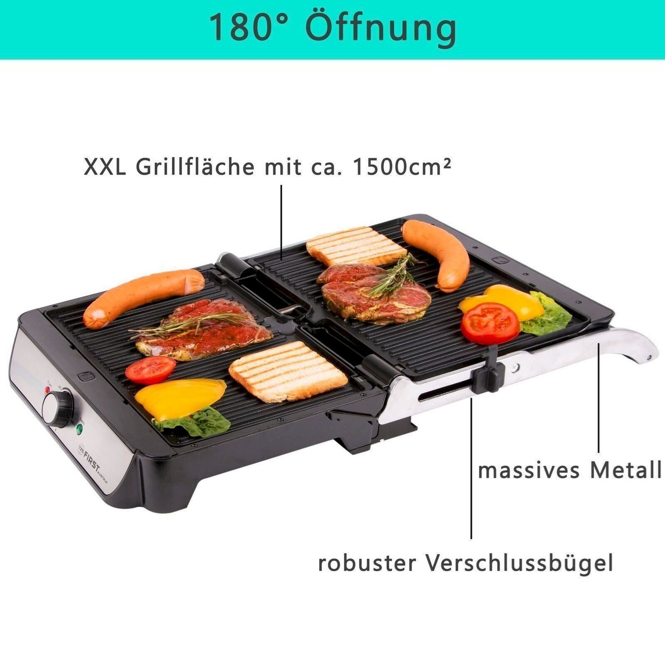 Grills: TZS First Austria FA-5344-2 Kontaktgrill – Neu und originalverpackt aus Bottighofen von zaap 2