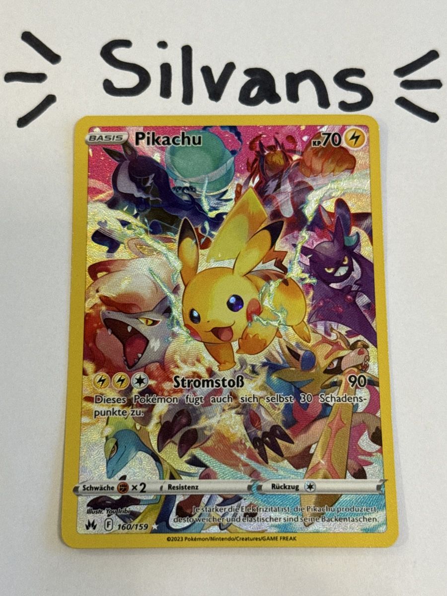 Pokémon Carte collezionabili: Pikachu 160/159 Zenit der Könige Deutsch – Nuovo (secondo la descrizione) da Wil SG venduto da Silvans