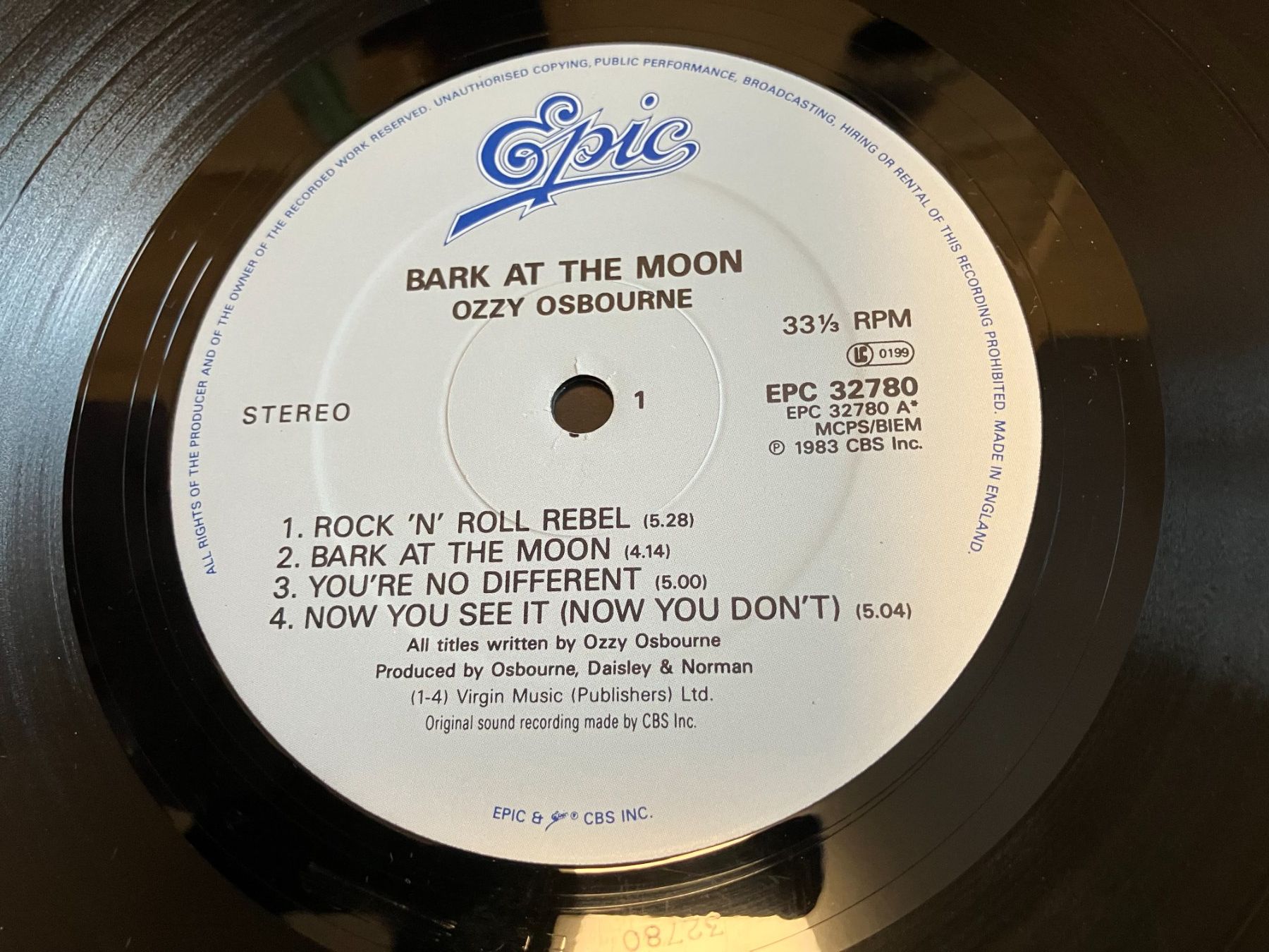 Dischi in vinile: Ozzy Osbourne – Usato da Aarwangen venduto da Jukebox3 7