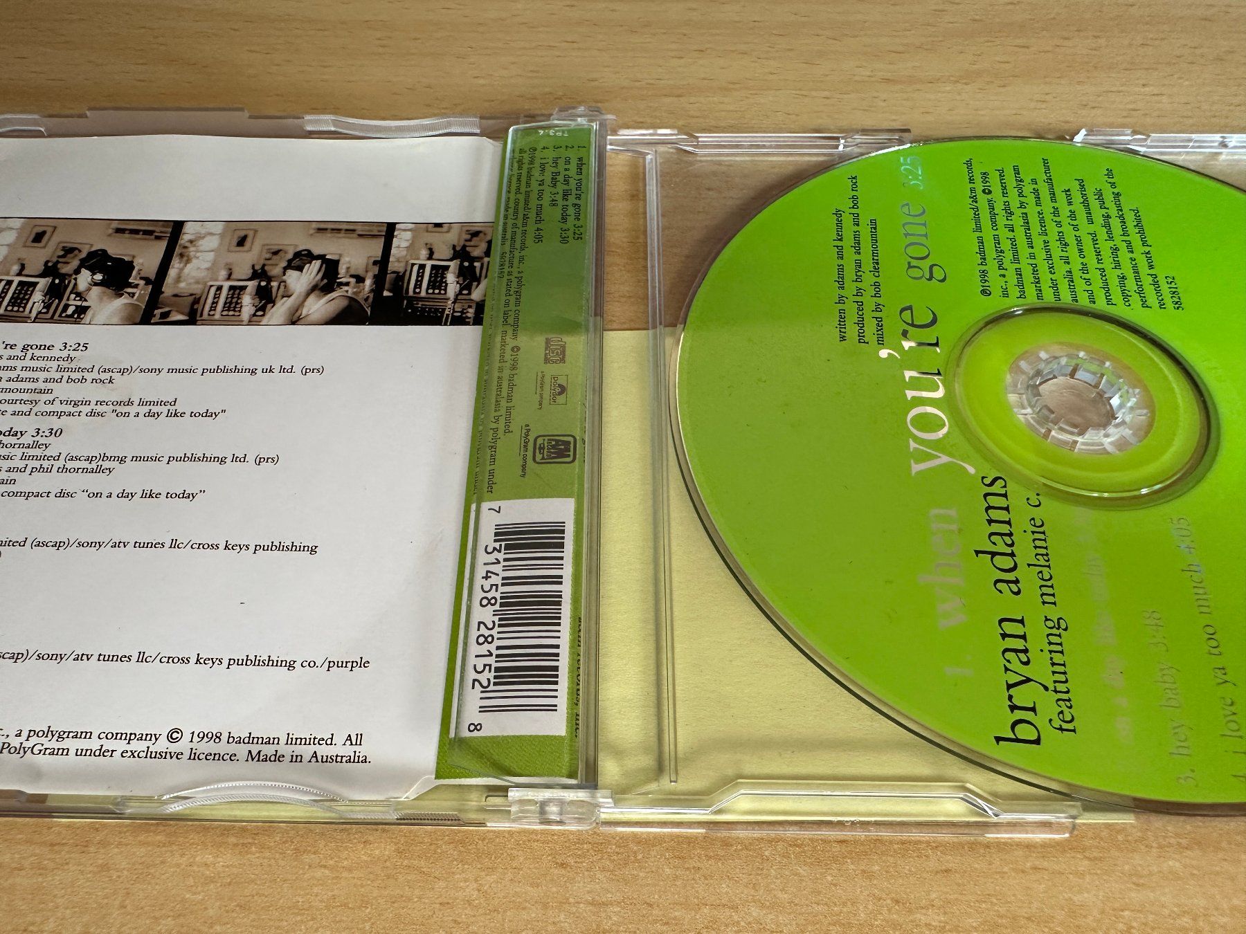 CD: Bryan Adams Featuring Melanie C. – When You're G - Single CD – Usato da Rikon im Tösstal venduto da Alpenmutz 1