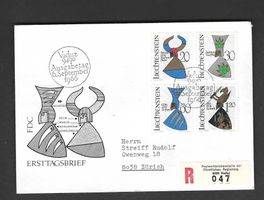 FDC Einschreiben Liechtenstein