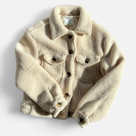 Bershka Jacke Teddyfleece creme