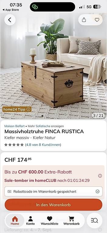 Cassapanche: Massiv Holztruhe – Usato da Rossrüti venduto da Nure61