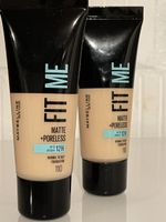 2x Maybelline Fit Me, Matte+Poreless Foundation, 110