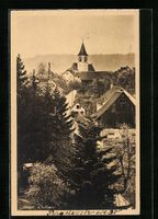 AK Kilchberg, Panorama mit Kirche, 1918