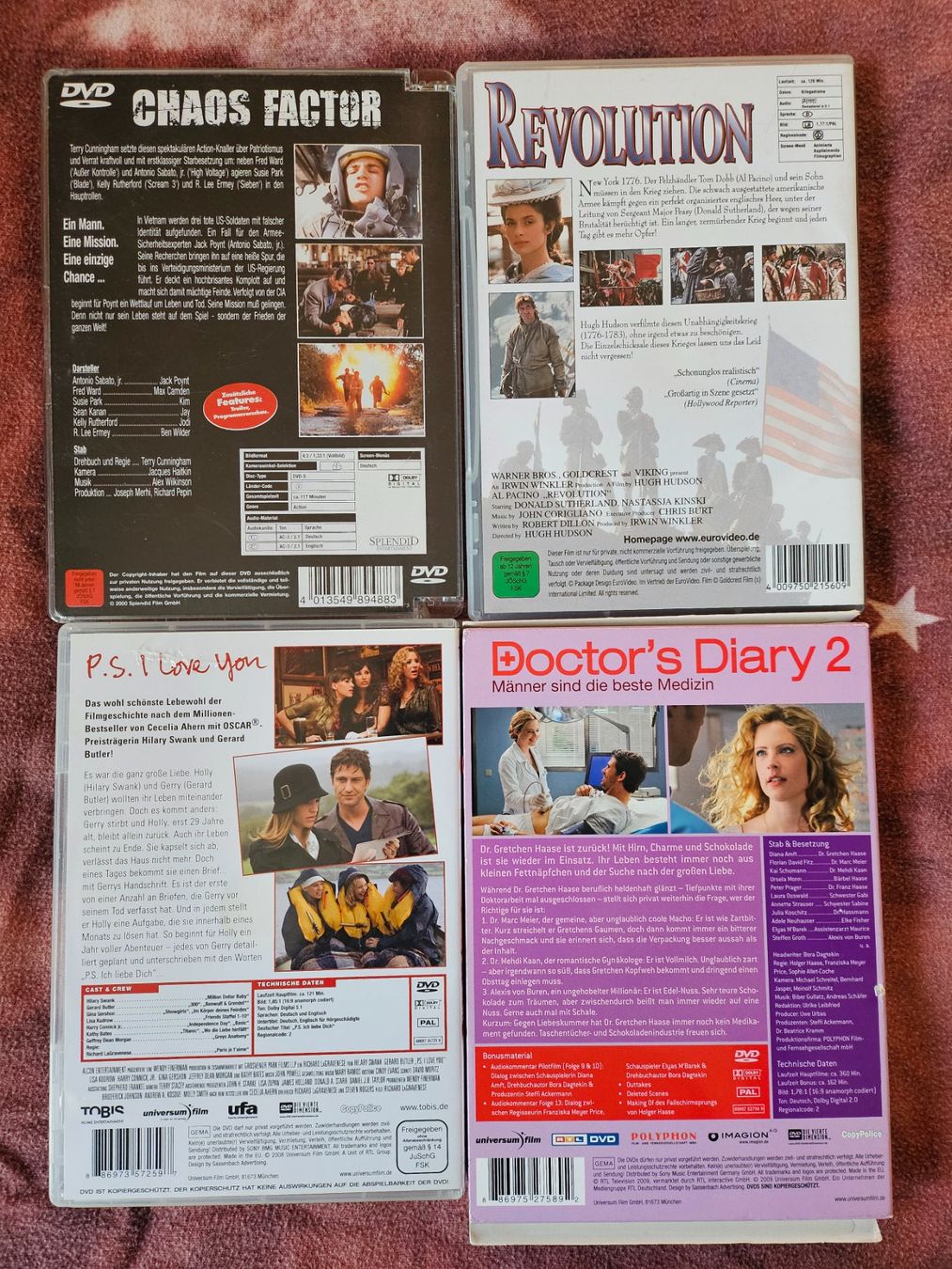 Tous les DVDs: 4 LIEBES - DVDs Diverse Pack 2 - S.B.1905 – D'occasion à Thun par Shame 1