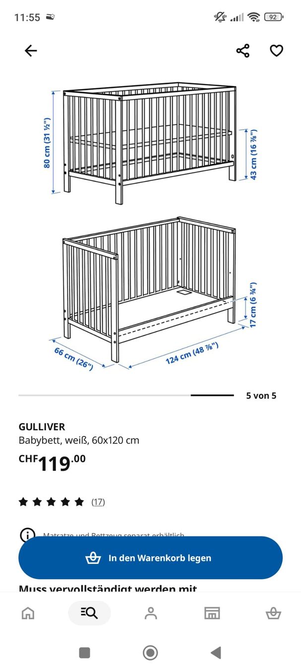 Ikea Betten: Babybett – Gebraucht aus Biberstein von Menfis10 1