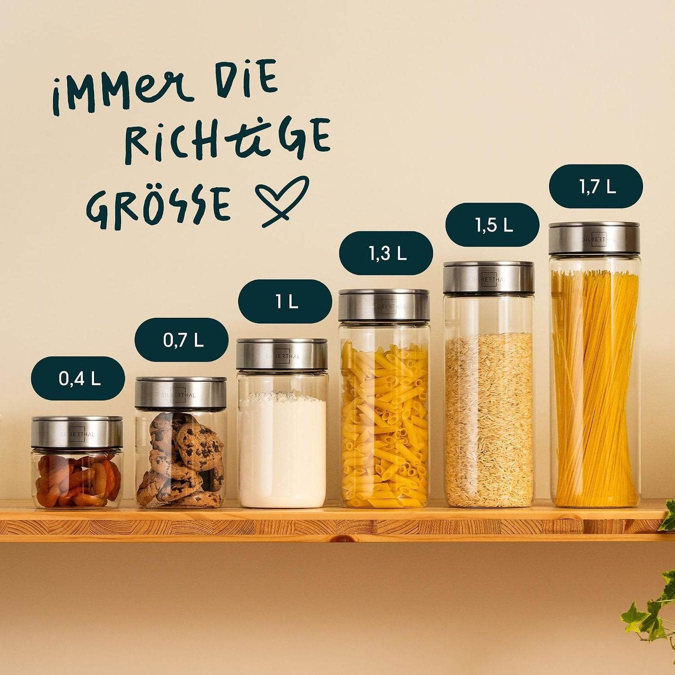 Bicchieri: Vorratsgläser 4er Set Mix mit Klickdeckel stapelbar – Nuovo e nell'imballaggio originale da Schaffhausen venduto da Helvetiqo 7