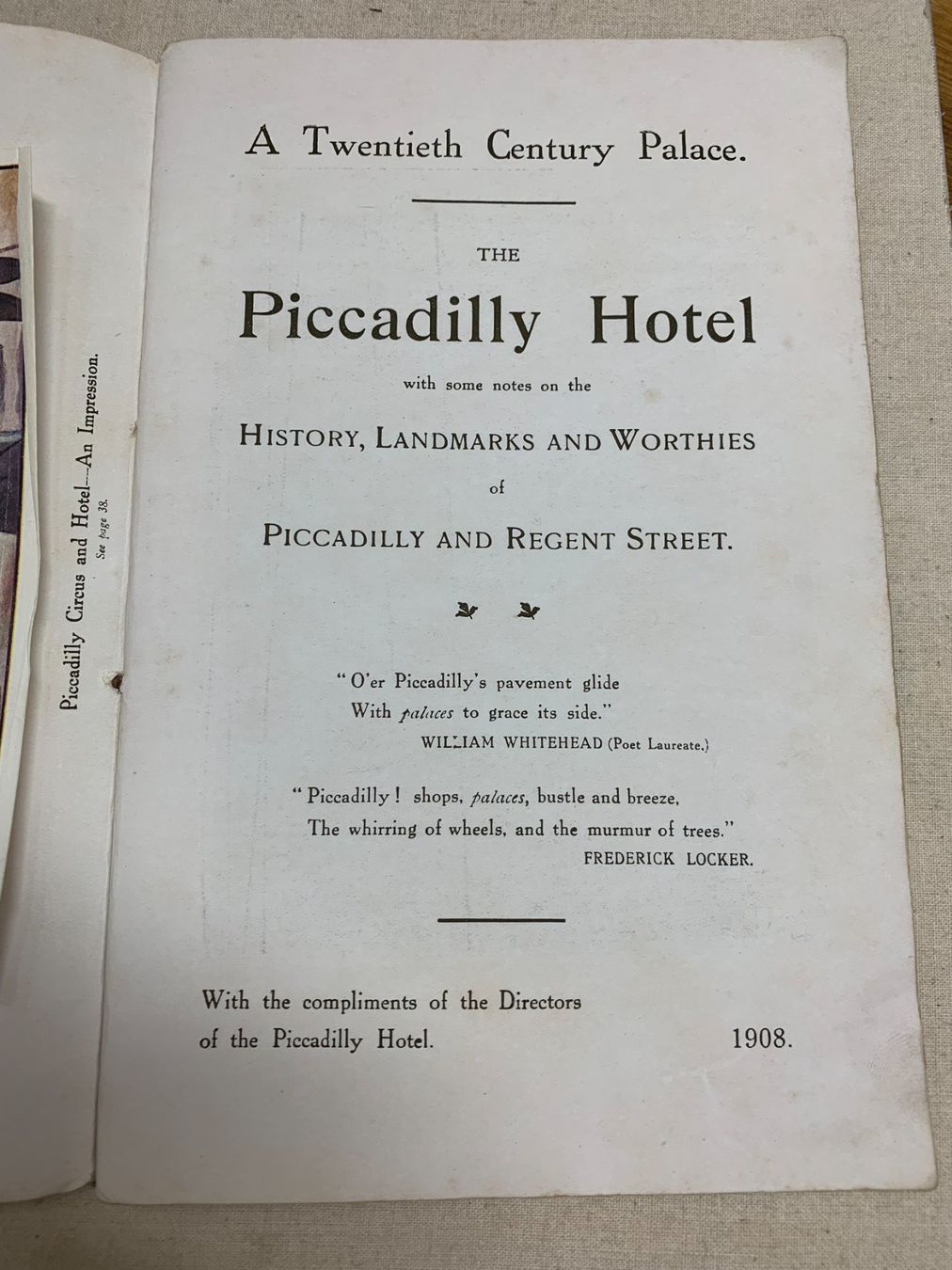 Cartes postales: Piccadilly Hotel - 1908 – D'occasion à Sorengo par 74in 1