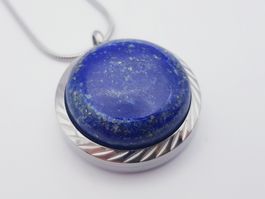 Medaillon befüllbar 30mm - Lapis Lazuli
