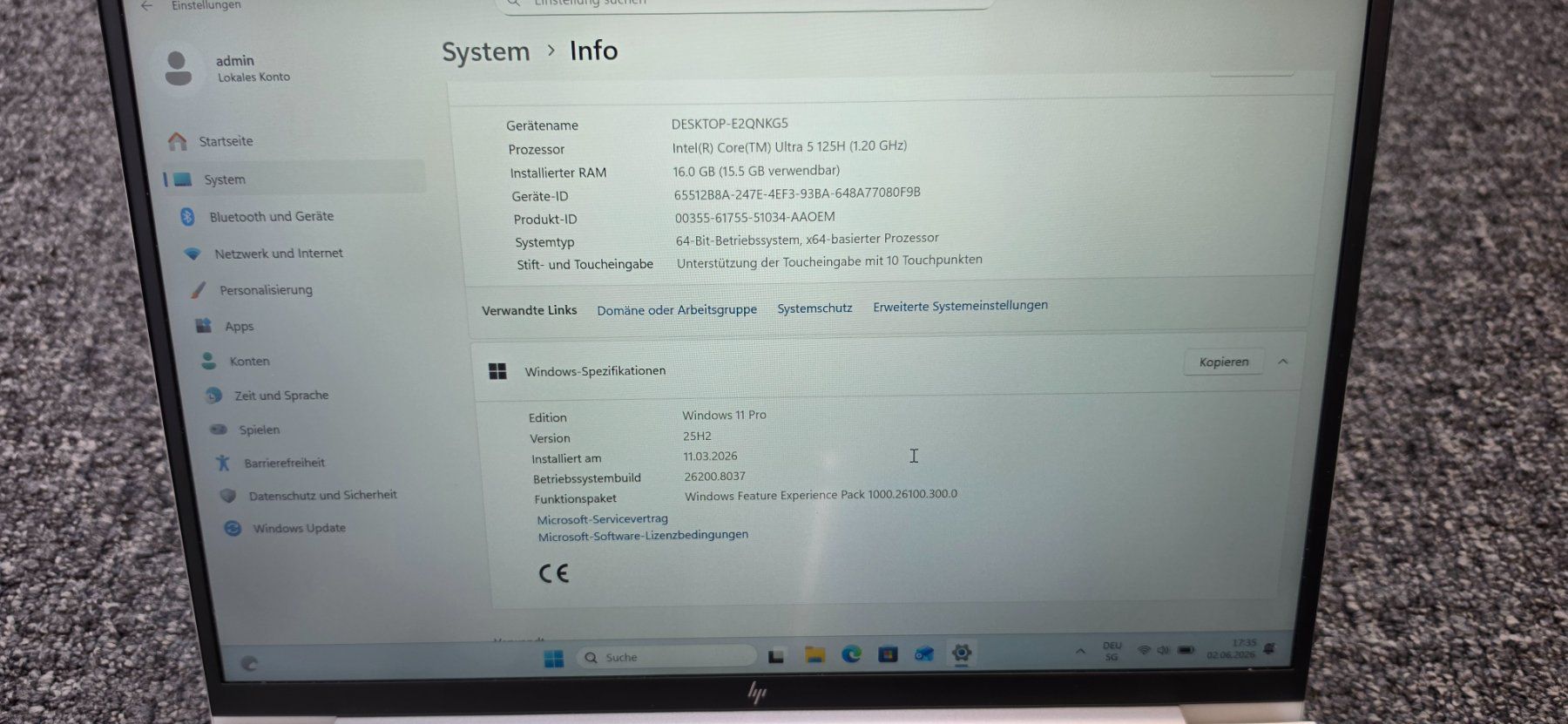 Hewlett Packard Notebook: HP EliteBook 840 G11 14" Touch – Usato da Urdorf venduto da 895_8my2 3