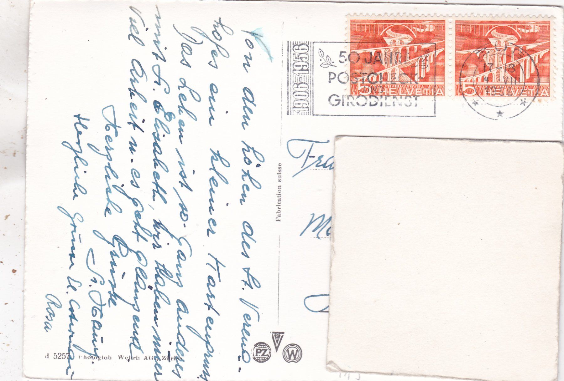 Ansichtskarten: Zug 1956 – Gebraucht aus Herisau von Lisegrat2008 1