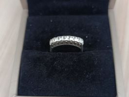 Bague Alliance Art Déco en Argent et Zirconiums