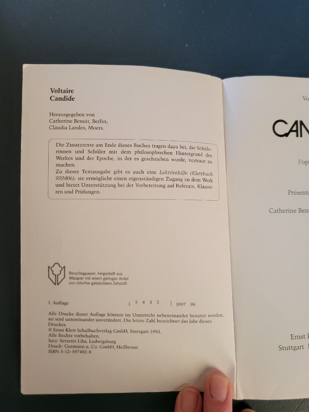 Bücher: Candide (Voltaire) – Gebraucht aus zürich von Annettemana 1